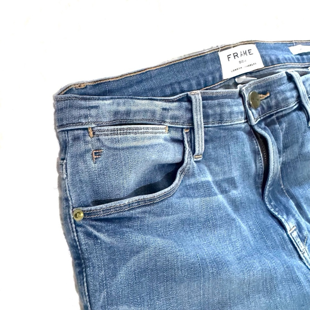 Frame Denim Le High Skinny Cascade Hem Bennett Size 28 - Picture 8 of 11